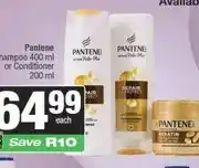 Spar Pantene Shampoo 400ml or Conditioner 200ml offer