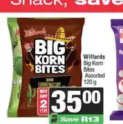 Spar Willards Big Korn Bites Assorted 120 g - Buy 2 for offer