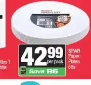 Spar SPAR Paper Plates 50s offer