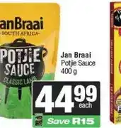 Spar Jan Braai Potjie Sauce 400 g offer