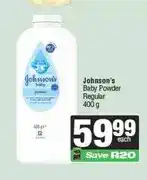 Spar Johnson's Baby Powder Regular 400 g offer