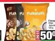 Spar Flanagans Chips Assorted 120 g - Buy 2 for offer