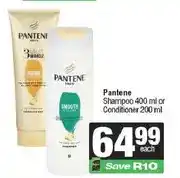Spar Pantene Shampoo 400 ml or Conditioner 200 ml offer