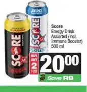 Spar Score Energy Drink Assorted (incl. Immune Booster) 500 ml - Buy 2 for offer