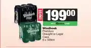 Spar Windhoek Premium Draught or Lager Cans 6 x 500ml Buy any 2 offer