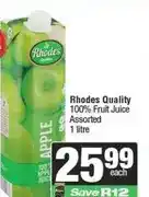 Spar Rhodes Quality 100% Fruit Juice Assorted 1 litre offer