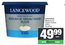 Spar Lancewood Medium Fat Cream Cheese Plain Assorted offer