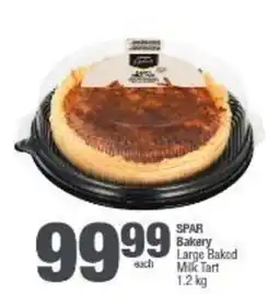 Spar SPAR Bakery Large Baked Milk Tart offer
