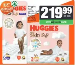 Spar Huggies Gold Skin Soft Pants Assorted offer