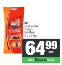 Spar Bic Disposable Razors for Men offer