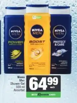 Spar Nivea Men Shower Gel Assorted offer