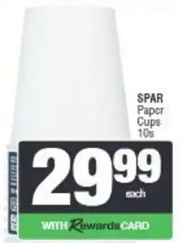 Spar SPAR Paper Cups offer