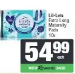Spar Lil-Lets Extra Long Maternity Pads offer