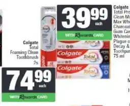 Spar Colgate Total Foaming Clean Toothbrush offer