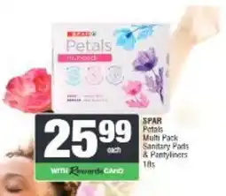 Spar SPAR Petals Multi Pack Sanitary Pads & Pantyliners offer