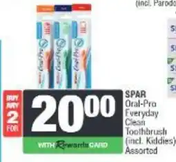Spar SPAR Oral-Pro Everyday Clean Toothbrush Assorted offer