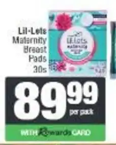 Spar Lil-Lets Maternity Breast Pads offer