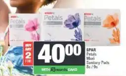 Spar SPAR Petals Maxi Sanitary Pads offer