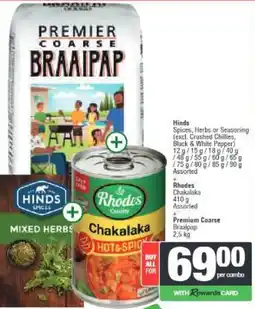 Spar Hinds Mixed Herbs offer