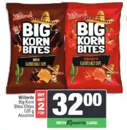 Spar Willards Big Korn Bites Chips Assorted offer
