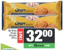 Spar De Vries Ginger Biscuits offer