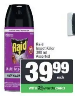 Spar Raid Insect Killer Assorted offer