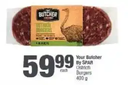 Spar Your Butcher By SPAR Ostrich Burgers offer