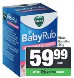 Spar Vicks BabyRub offer
