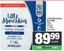 Spar Little Munchkins baby wipes sensitive Assorted offer