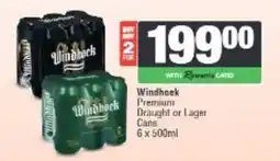 Spar Windhoek Premium Draught or Lager offer
