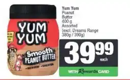 Spar Yum Yum Smooth Peanut Butter Assorted offer