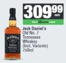 Spar Jack Daniel's Old No. 7 Tennessee Whiskey offer