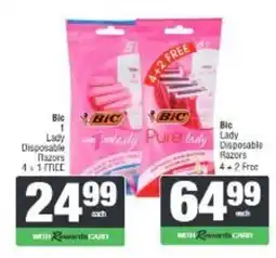 Spar Bic Lady Disposable Razors offer
