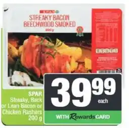 Spar SPAR Streaky Bacon Beechwood Smoked offer
