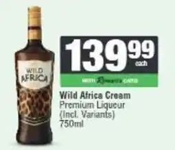 Spar Wild Africa Cream Premium Liqueur offer