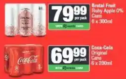 Spar Brutal Fruit Ruby Apple 0% Cans offer