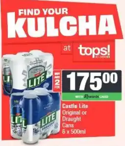 Spar Castle Lite Original or Draught Cans offer