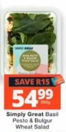 Checkers Simply Great Basil Pesto & Bulgur Wheat Salad offer