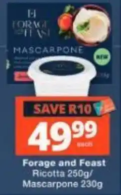 Checkers Forage and Feast Mascarpone offer