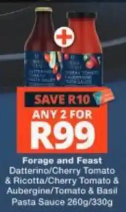 Checkers Forage and Feast Pasta Sauce offer
