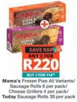 Checkers Mama's Frozen Pies offer