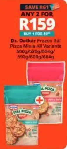 Checkers Dr. Oetker Frozen Ital Pizza Minis offer