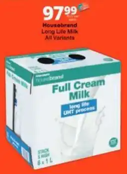 Checkers Housebrand Full Cream Milk offer