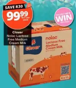 Checkers Clover Nolac Lactose Free Medium Cream Milk offer