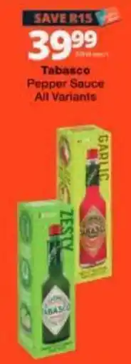 Checkers Tabasco Pepper Sauce All Variants offer