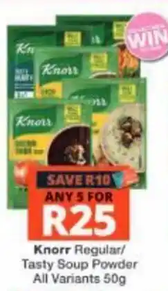 Checkers Knorr Regular Tasty Soup Powder offer