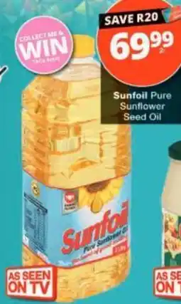 Checkers Sunfoil Pure Sunflower Seed Oil offer