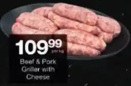 Checkers Beef & Pork Griller with Cheese offer