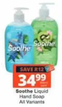 Checkers Soothe Liquid Hand Soap offer
