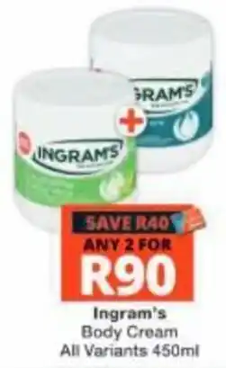 Checkers Ingram's Body Cream offer